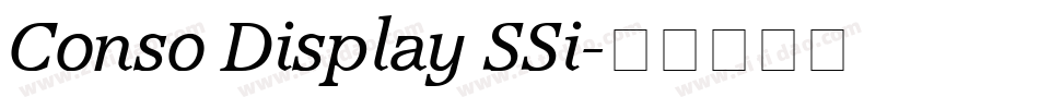 Conso Display SSi字体转换